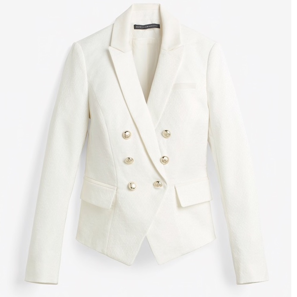 Dec 28 only WHBM White blazer Size 4 P